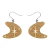Atomic Boomerang Glitter Drop Earrings - Gold^Erstwilder Online