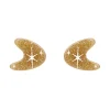 Atomic Boomerang Glitter Stud Earrings - Gold^Erstwilder Hot