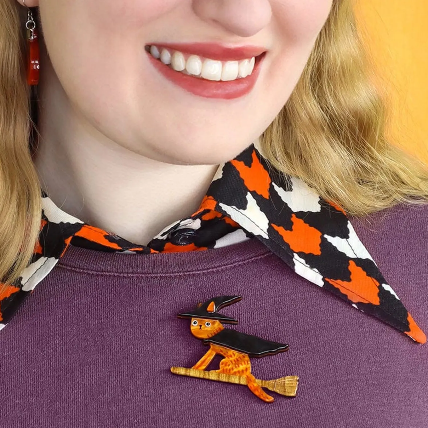 Bed Knobs & Broomsticks Brooch^Erstwilder Online