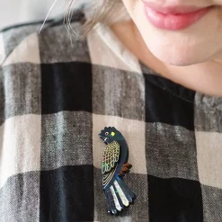 Bella The Black Cockatoo Brooch^Erstwilder Clearance