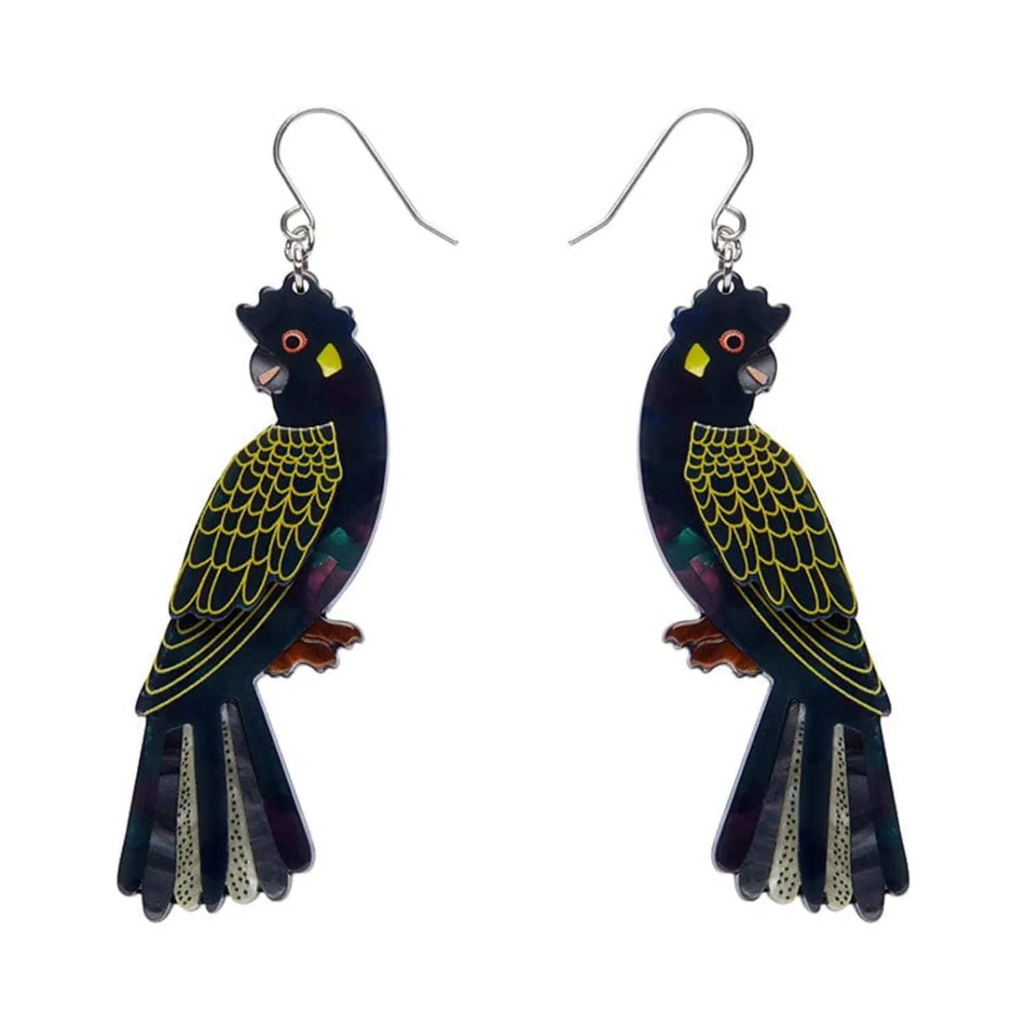 Bella The Black Cockatoo Drop Earrings^Erstwilder Sale