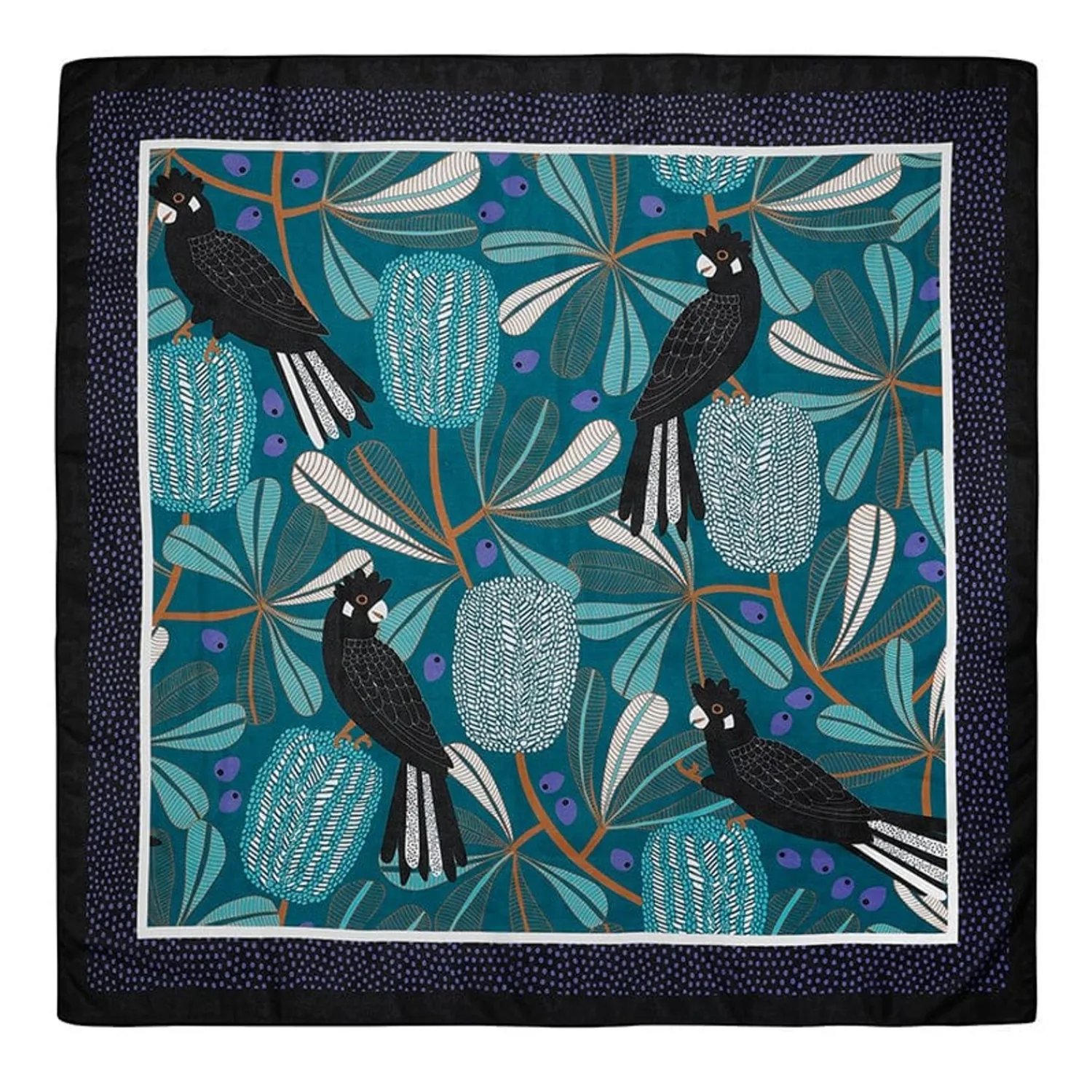 Bella The Black Cockatoo Square Scarf^Erstwilder Sale