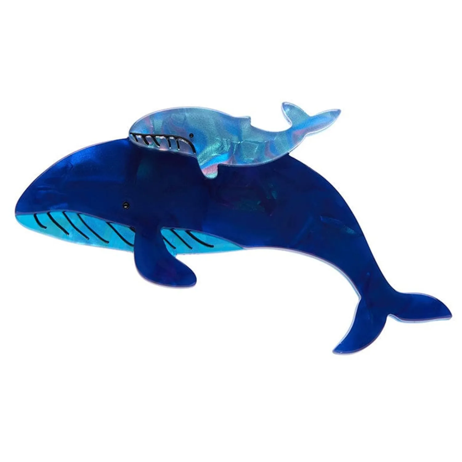 Benevolent Behemoths Blue Whale Brooch^Erstwilder New
