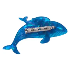 Benevolent Behemoths Blue Whale Brooch^Erstwilder New