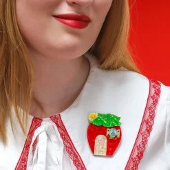 Berry Happy Home Brooch^Erstwilder Online