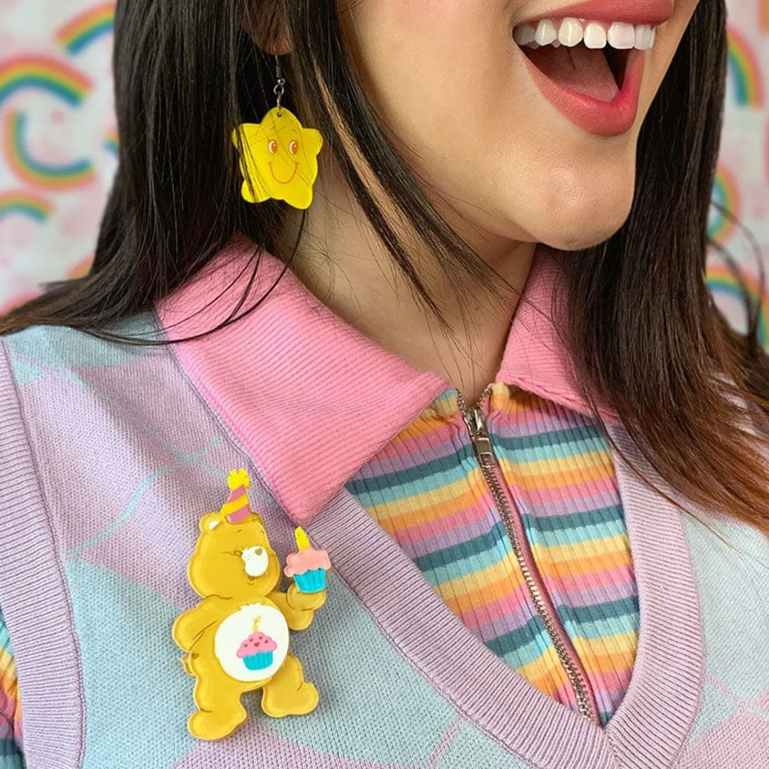 Birthday Bear'S Cake Brooch^Erstwilder Clearance