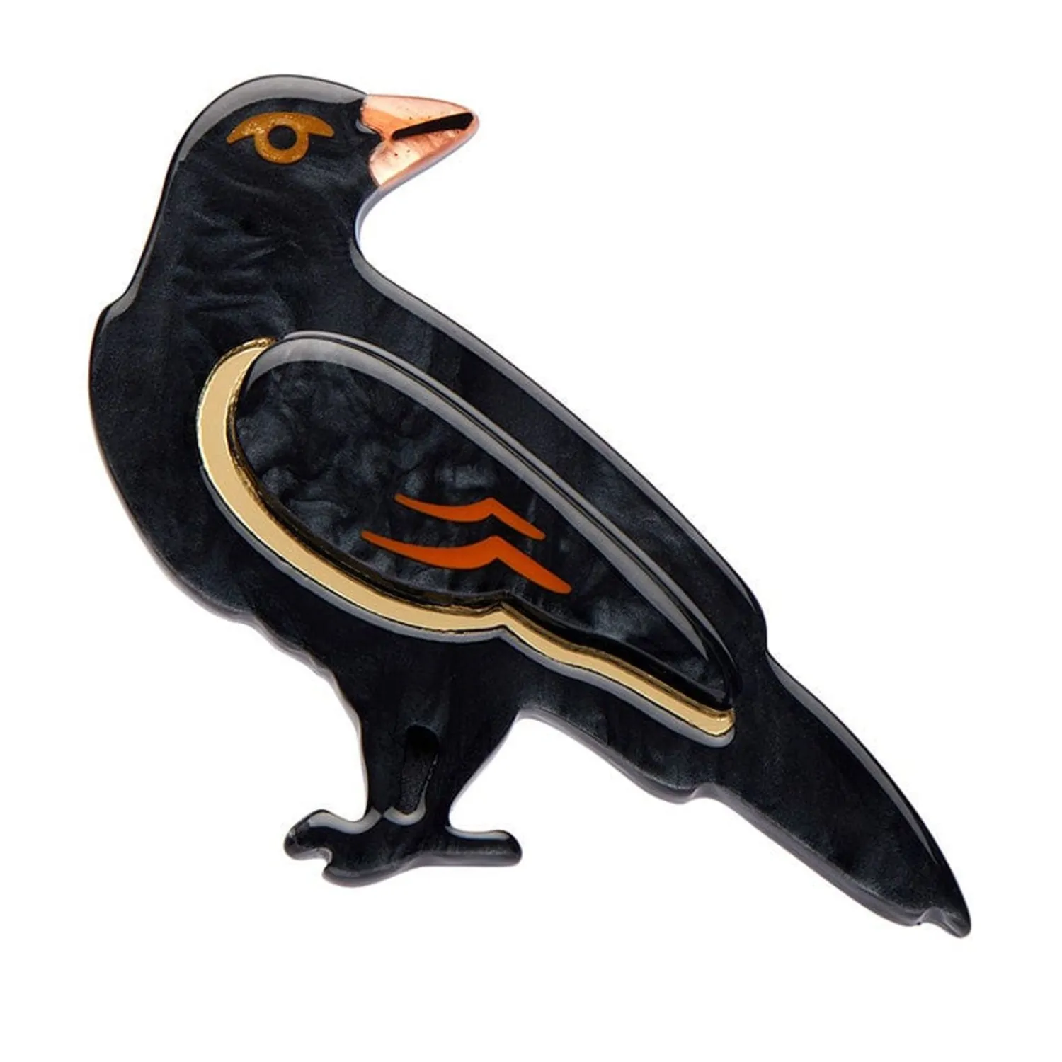 Black As Night Brooch^Erstwilder Outlet