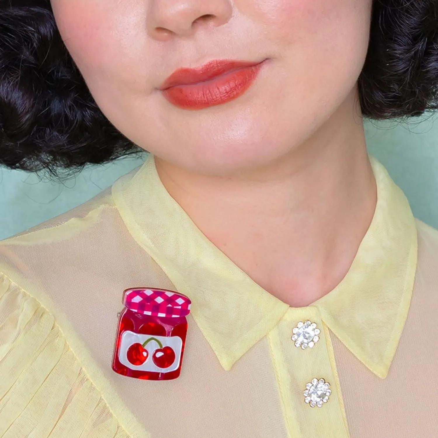 Black Cherry Precious Preserve Mini Brooch^Erstwilder Outlet