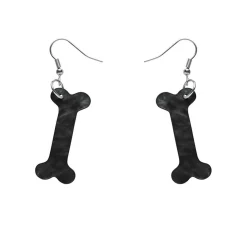Bones Ripple Resin Drop Earrings - Black^Erstwilder Discount
