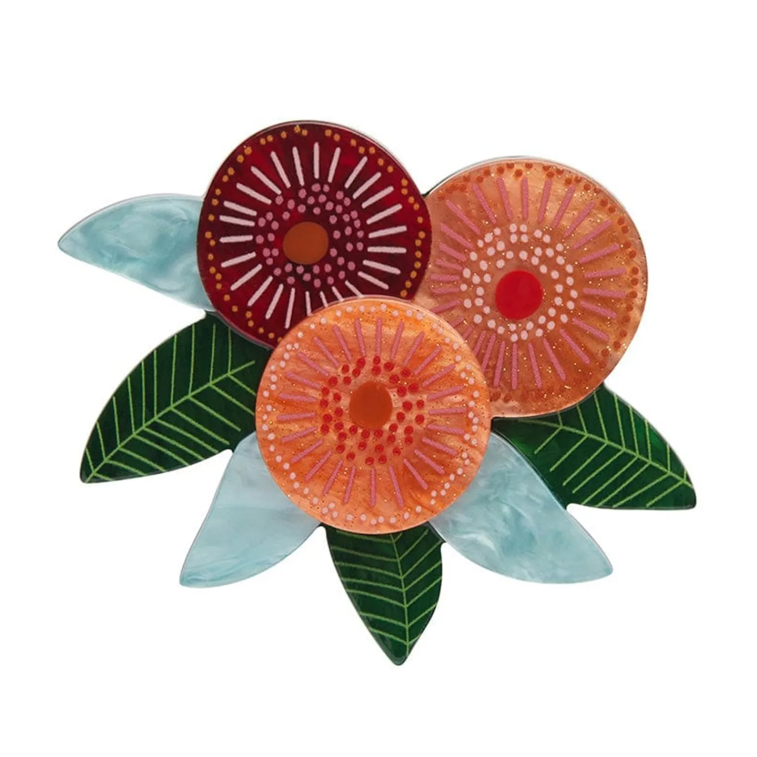 Brilliant Blossoms Flowering Gum Brooch^Erstwilder Online