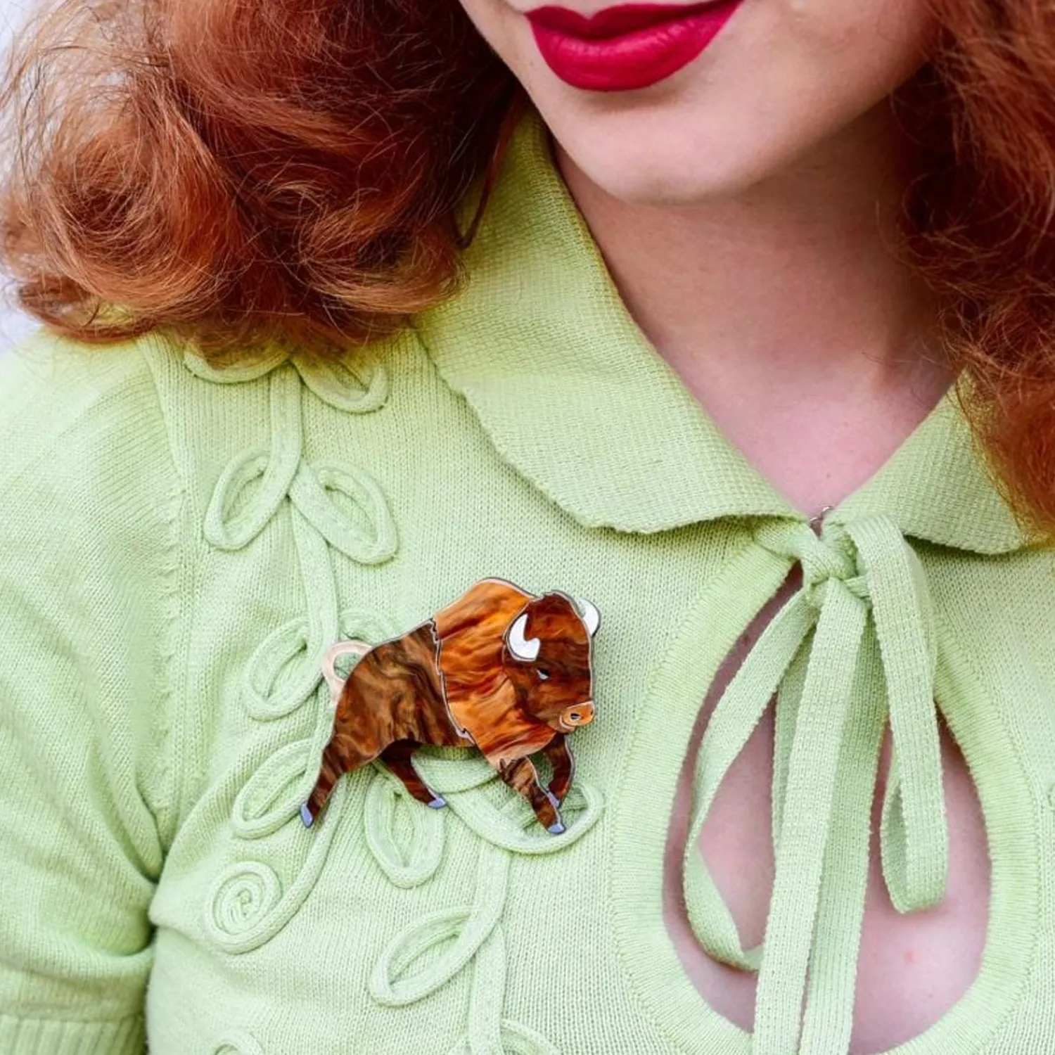 Buffalo Bull Brooch^Erstwilder Outlet