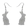 Bunny Glitter Resin Drop Earrings - Silver^Erstwilder Online