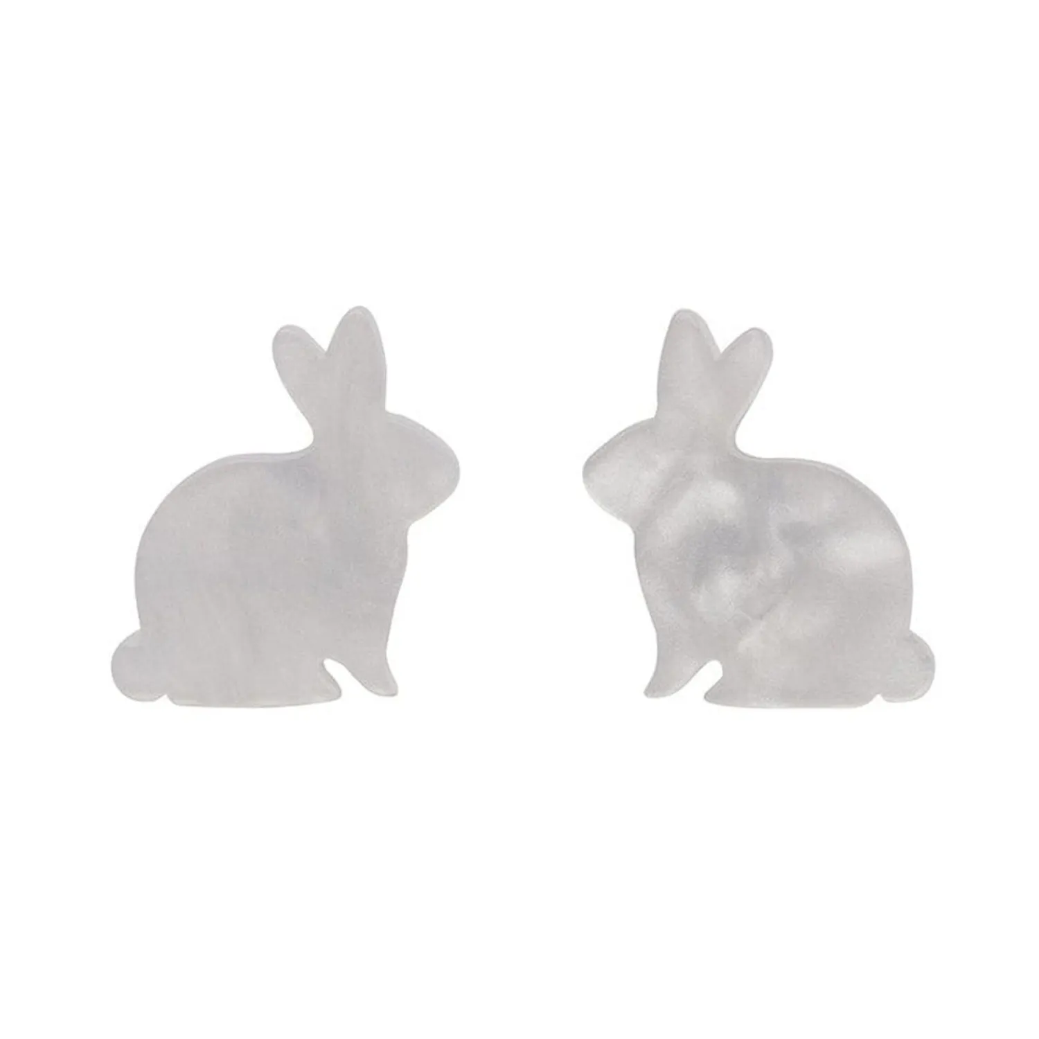 Bunny Ripple Resin Stud Earrings - White^Erstwilder Sale