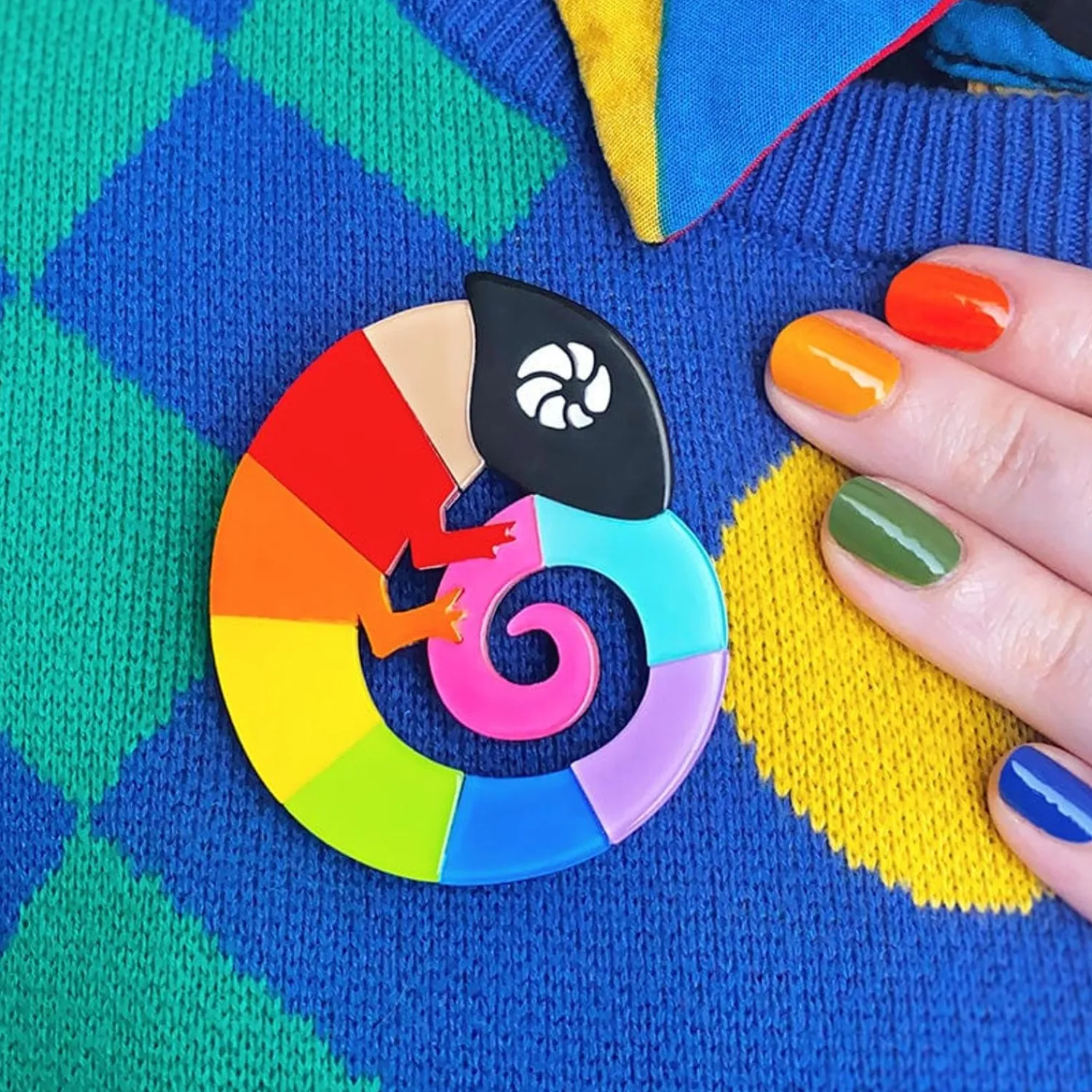 Carmel'S Colourful Chameleon Brooch^Erstwilder Outlet