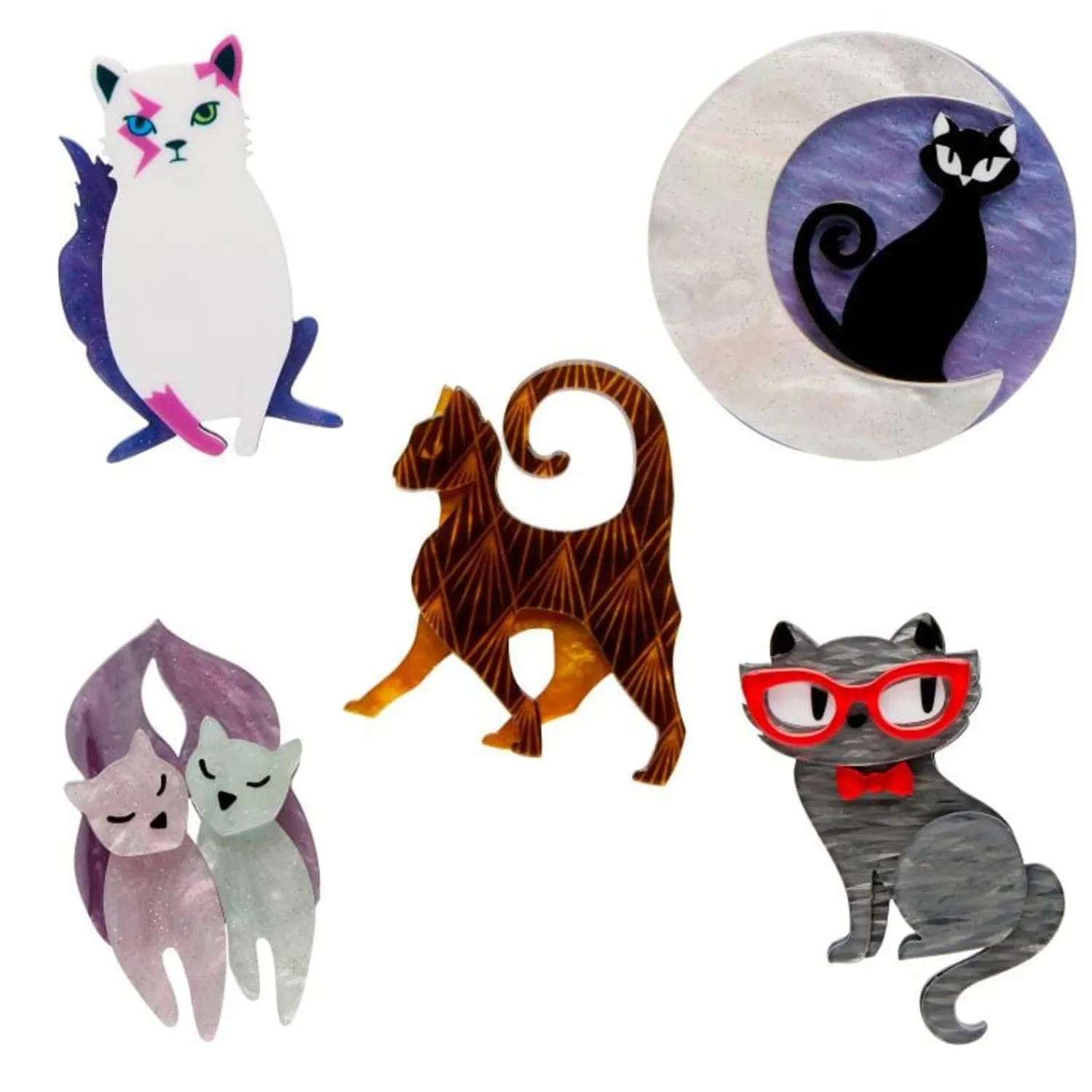 Cat Minis Brooch Set - 5 Pack^Erstwilder Best