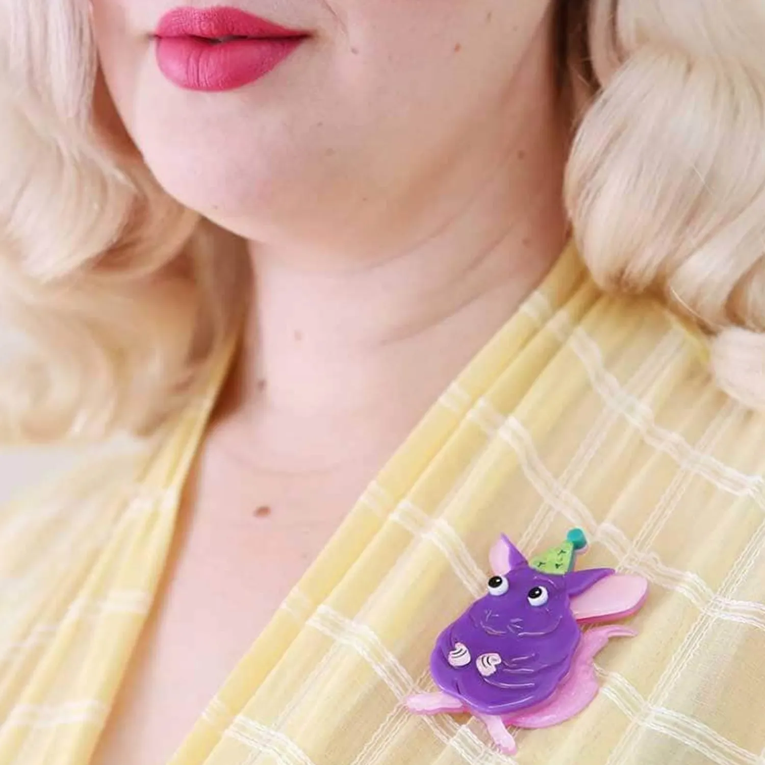 Chaz The Chinchilla Brooch^Erstwilder Outlet