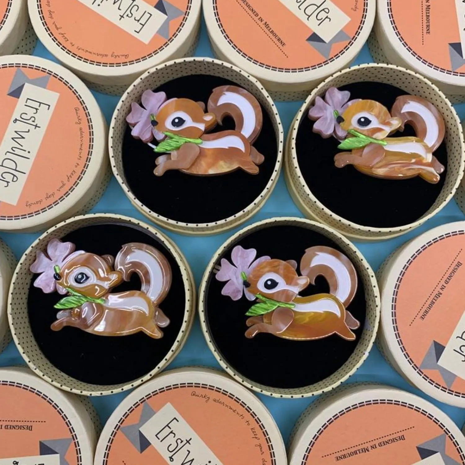 Chocolate The Chipmunk Brooch^Erstwilder Clearance