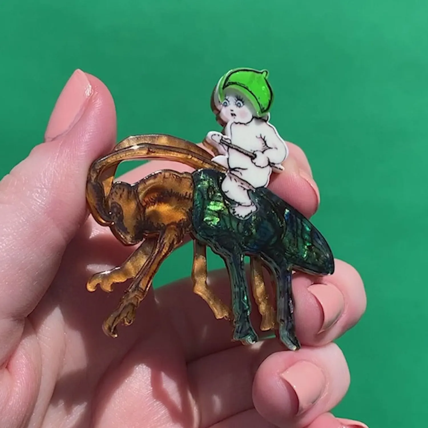 Christmas Beetle Brooch^Erstwilder Sale