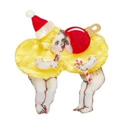 Christmas Kisses Brooch^Erstwilder Clearance