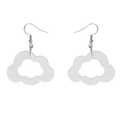 Cloud Glitter Resin Drop Earrings - White^Erstwilder Discount