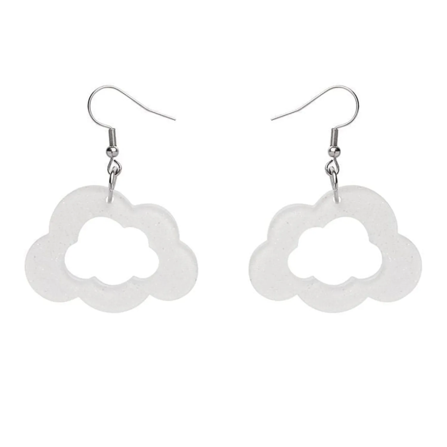 Cloud Glitter Resin Drop Earrings - White^Erstwilder Discount