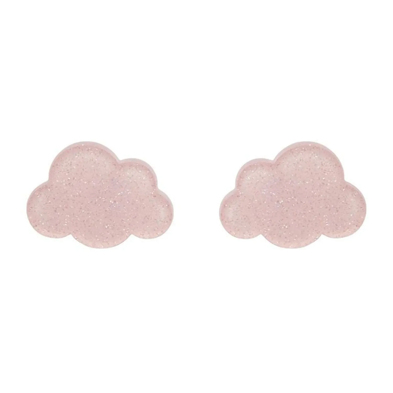 Cloud Glitter Resin Stud Earrings - Pink^Erstwilder Best