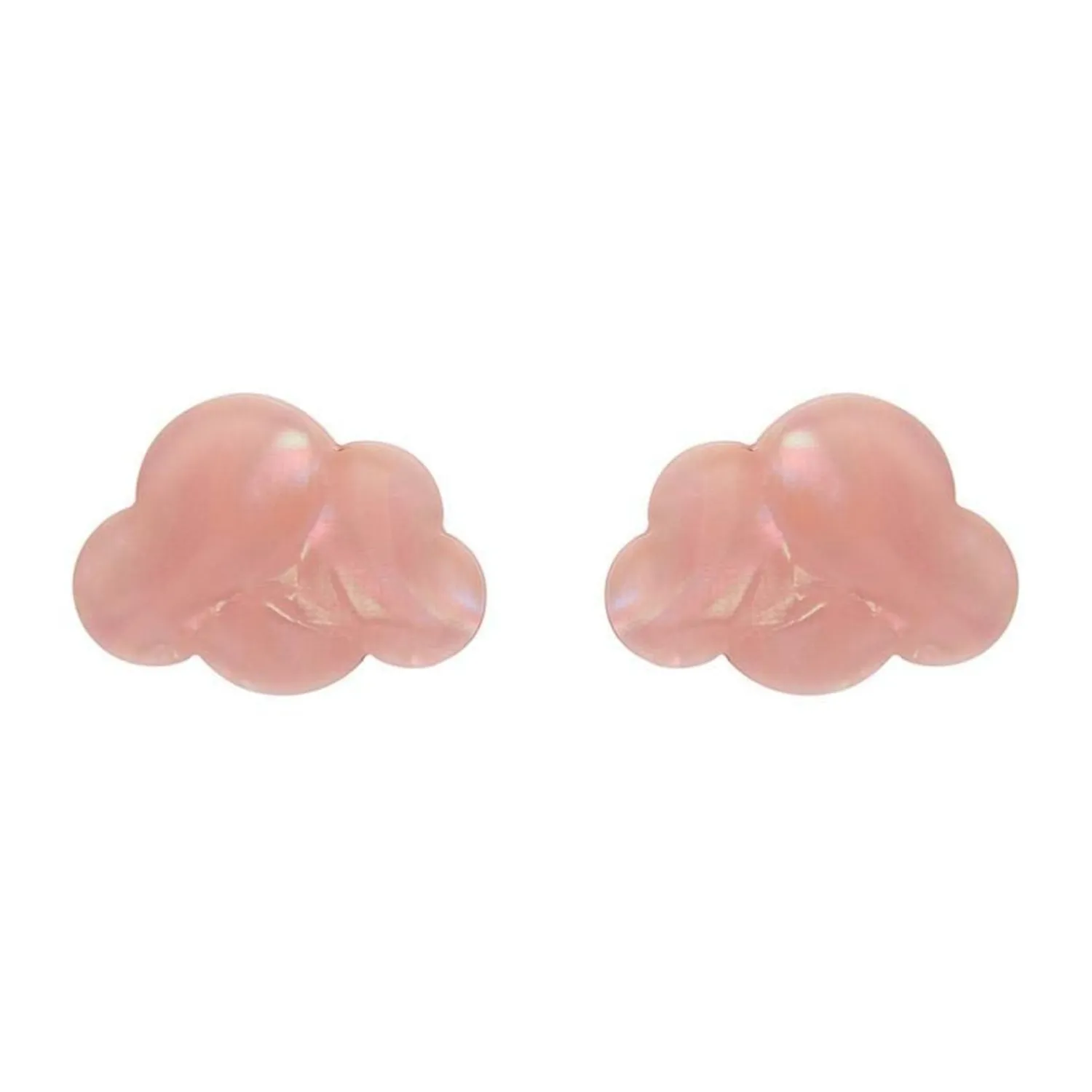 Cloud Solid Glitter Resin Stud Earrings - Pink^Erstwilder