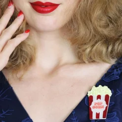 Concession Stand Classic Popcorn Brooch^Erstwilder Hot