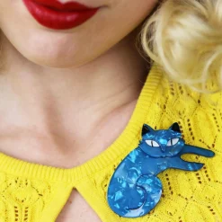 Curling Cassandra Cat Brooch^Erstwilder Best