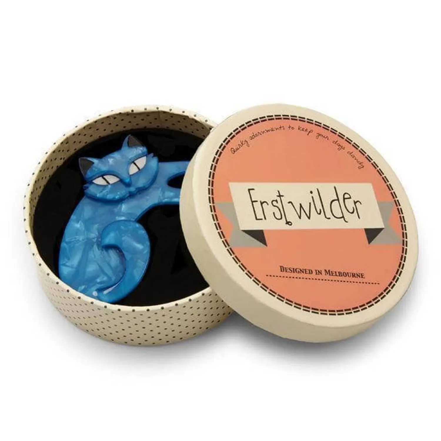Curling Cassandra Cat Brooch^Erstwilder Best