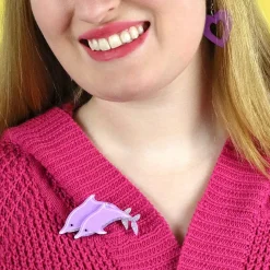 Dancing Dolphins Brooch^Erstwilder Clearance
