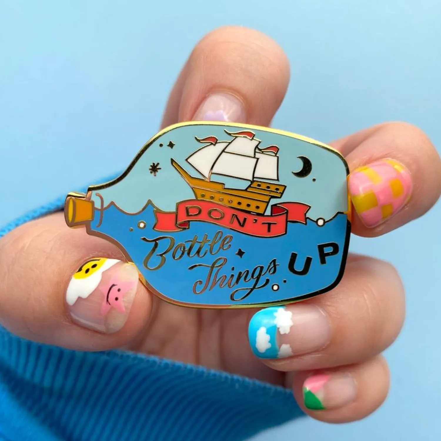 Don'T Bottle Things Up Enamel Pin^Erstwilder New