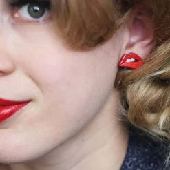 Double Feature Lips Stud Earrings^Erstwilder Clearance