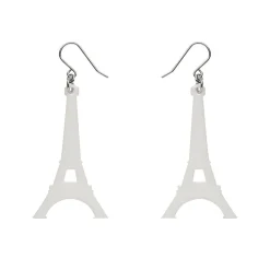 Eiffel Tower Solid Resin Drop Earrings - White^Erstwilder Sale