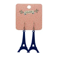 Eiffel Tower Solid Resin Drop Earrings - Blue^Erstwilder Outlet