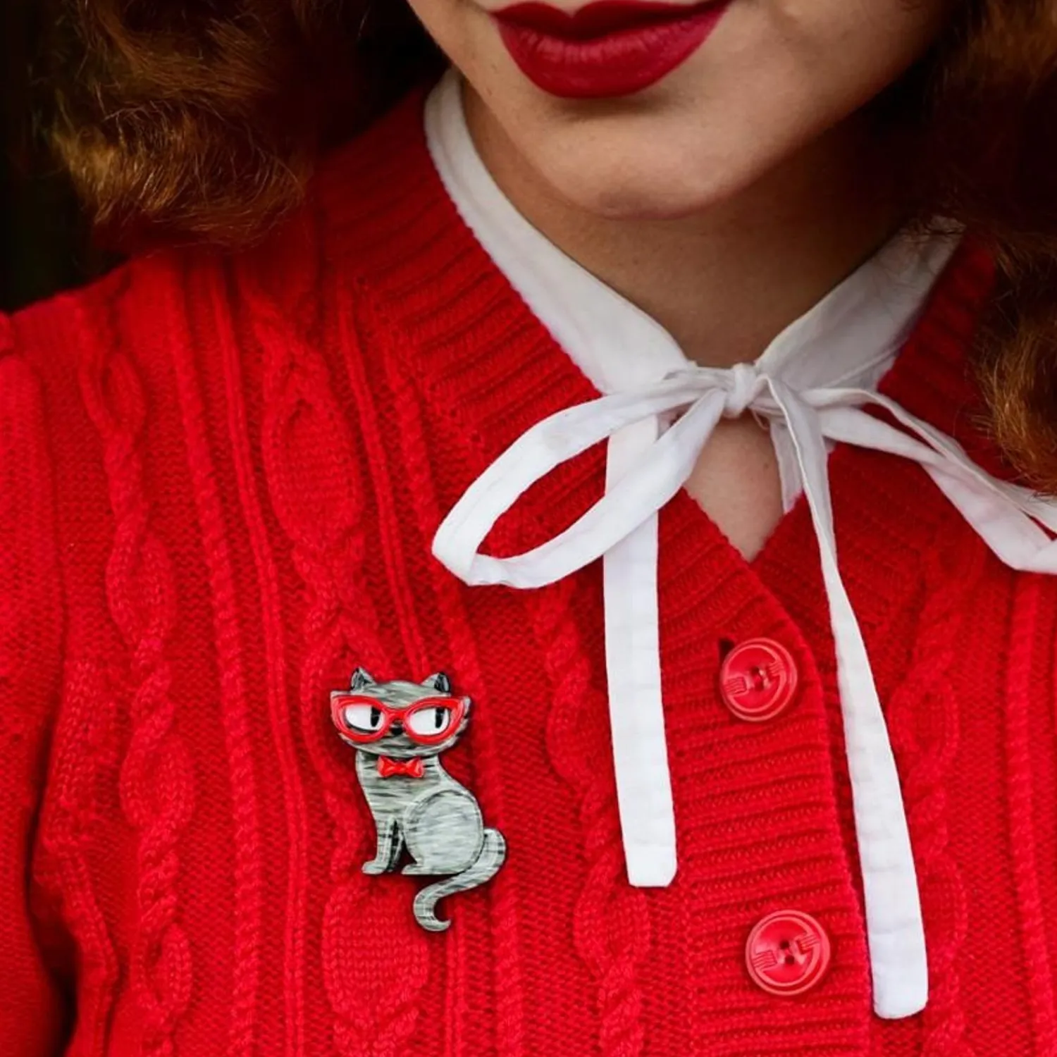 Elissa The Indie Cat Mini Brooch^Erstwilder Sale