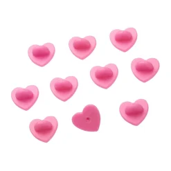 Enamel Pin Rubber Heart Locking Clasp 10-Pack - Pink^Erstwilder Outlet