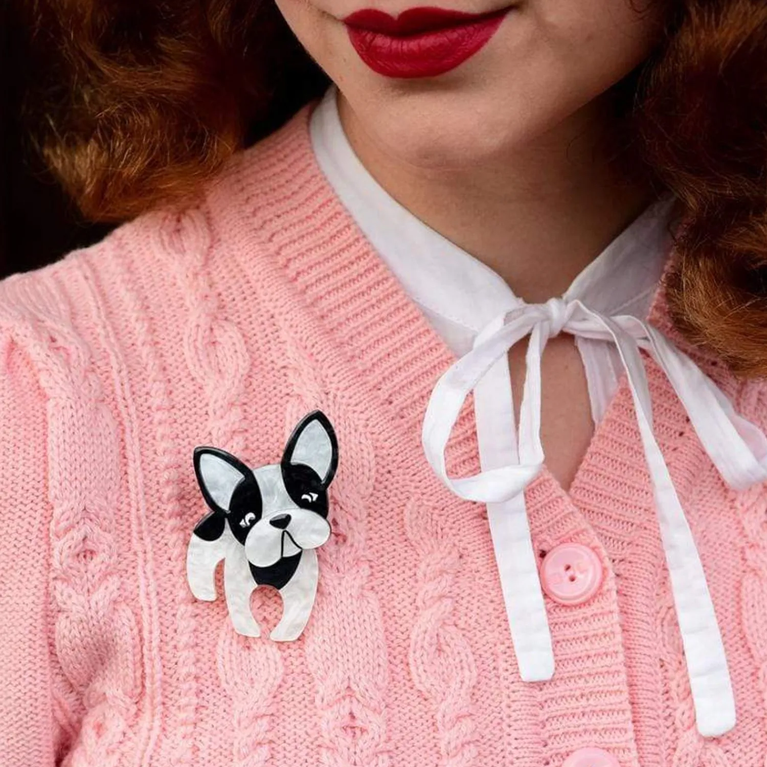 Fabian The French Bulldog Brooch^Erstwilder Hot