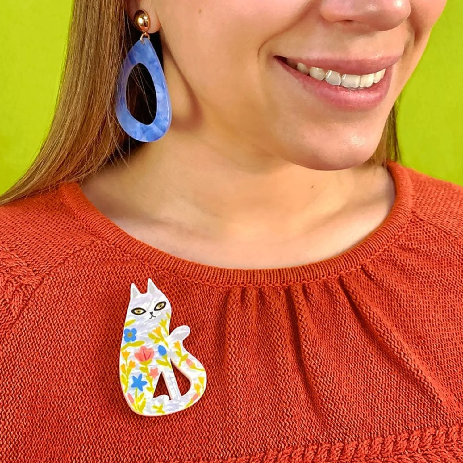 Feline Florescence Brooch^Erstwilder Outlet