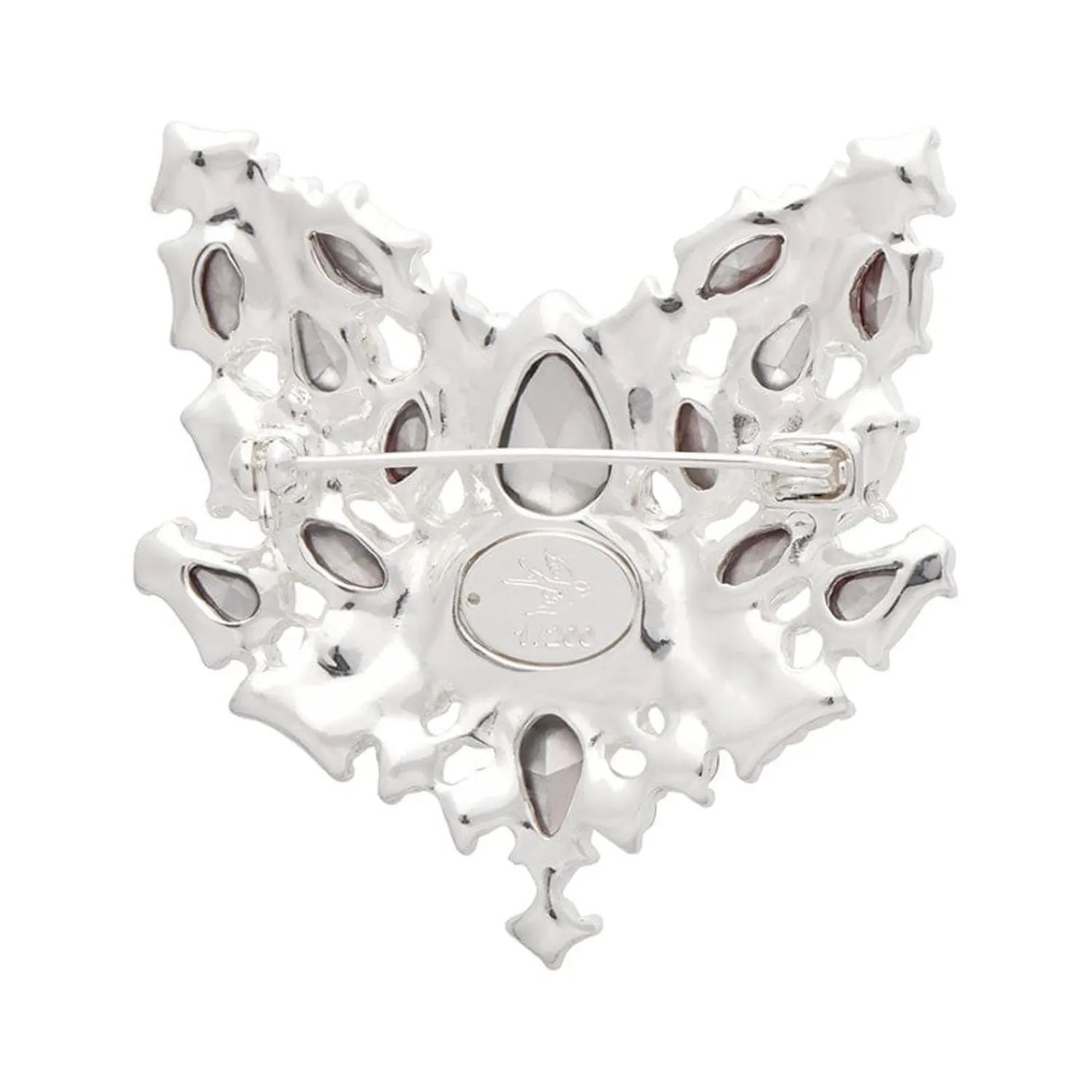 Flora Fox Face Stone Set Crystal Brooch^Erstwilder Best