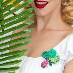 Green Eyed Monster Brooch^Erstwilder New