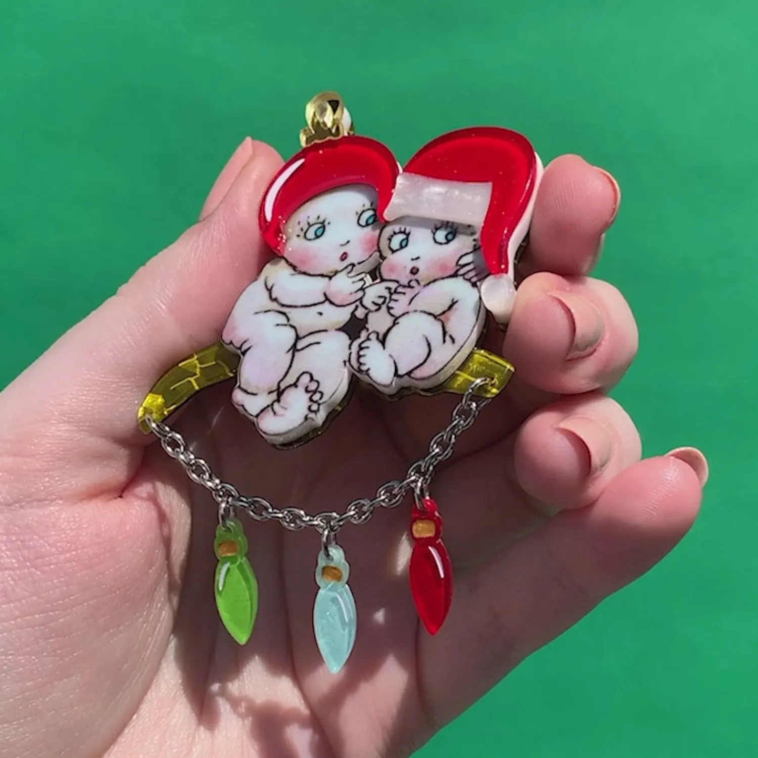 Gumnut Christmas Cuddles Brooch^Erstwilder Outlet