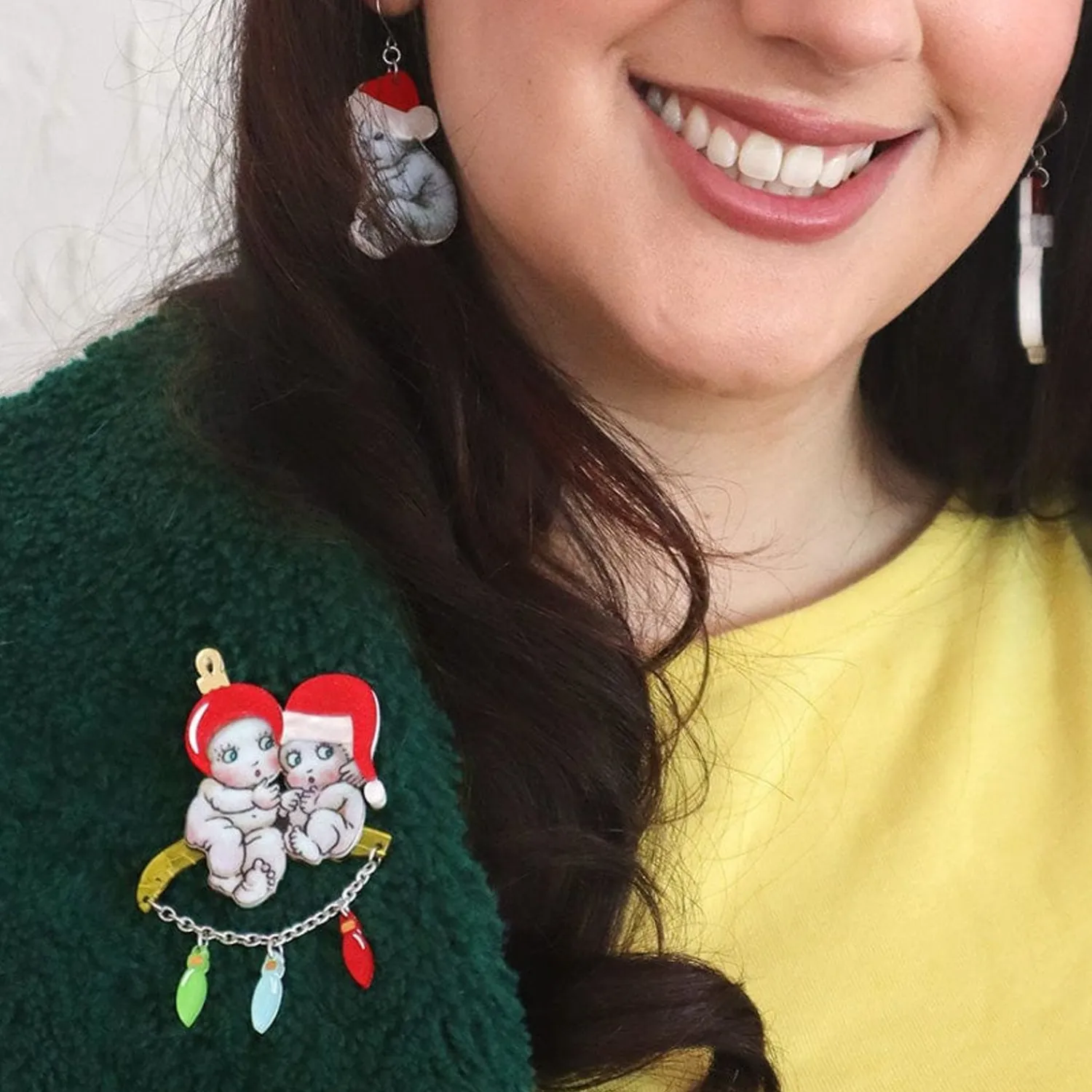 Gumnut Christmas Cuddles Brooch^Erstwilder Outlet