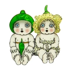 Gumnut Twins Brooch^Erstwilder