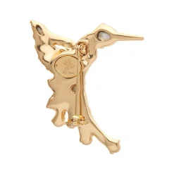 Halcyon Hummingbird Stone Set Crystal Brooch^Erstwilder
