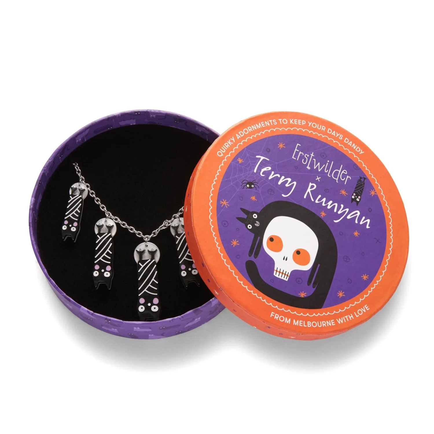 Halloween Hang-Up Bat Necklace^Erstwilder New