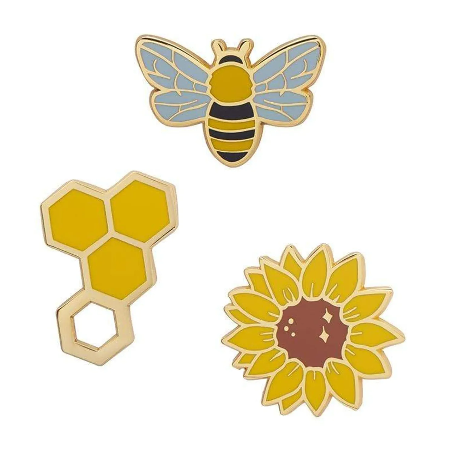 Happy Honeycomb Enamel Pin^Erstwilder Clearance