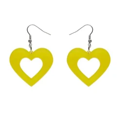 Heart Bubble Resin Drop Earrings - Yellow^Erstwilder Best
