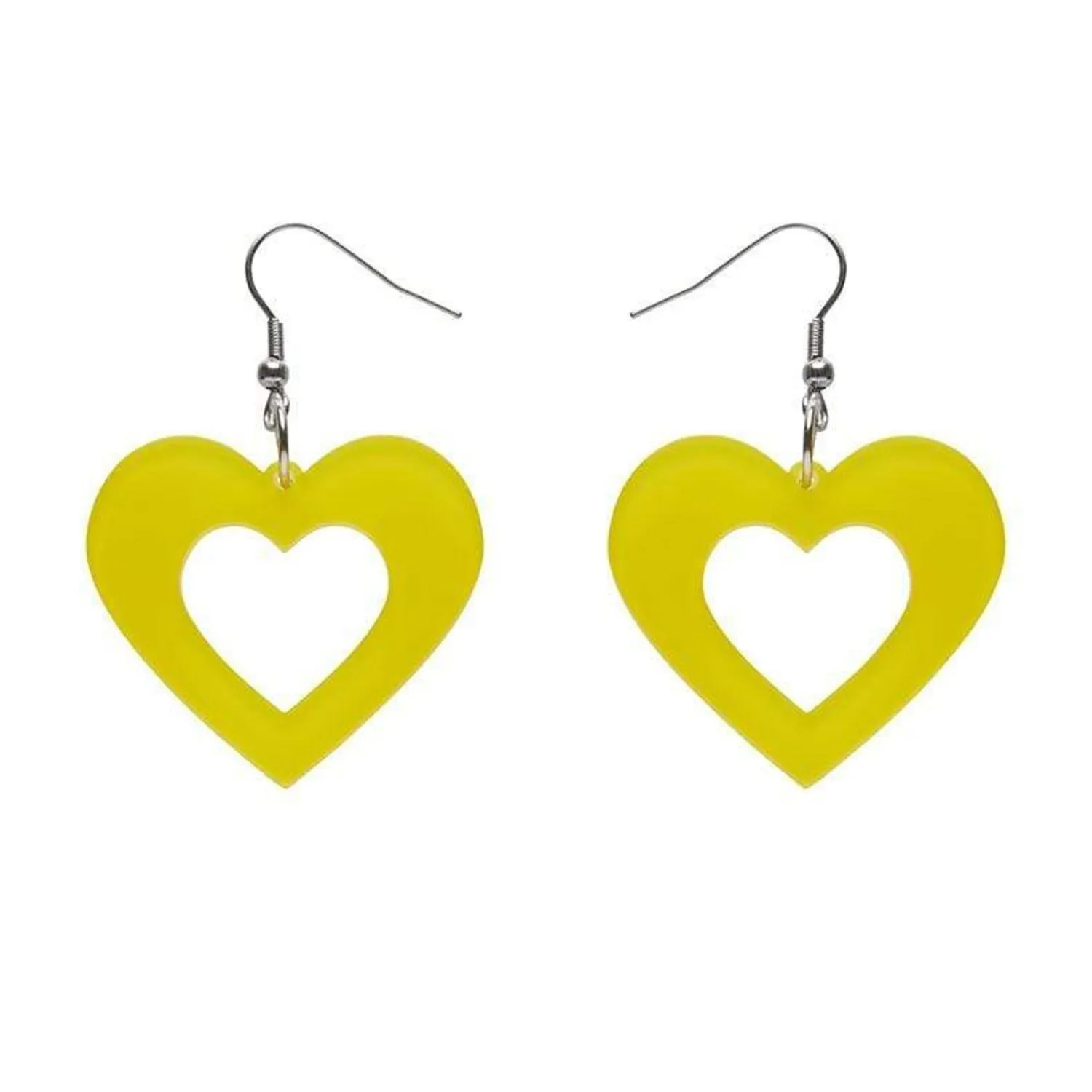 Heart Bubble Resin Drop Earrings - Yellow^Erstwilder Best