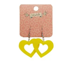 Heart Bubble Resin Drop Earrings - Yellow^Erstwilder Best